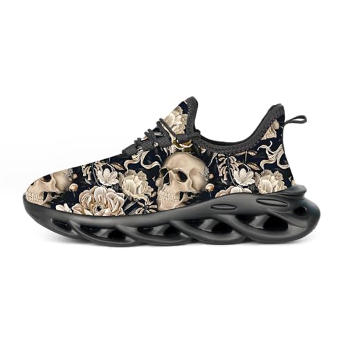 ZDFQLGV Modische lässige Fitness Laufschuhe Sneakers für Herren Leichte atmungsaktive Wander Arbeiten Sportschuhe Weiche Bequeme rutschfeste verschleißfeste Tennisschuhe Khaki_B EU 44 von ZDFQLGV