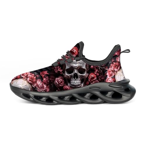 ZDFQLGV Modische lässige Fitness Laufschuhe Sneakers für Herren Leichte atmungsaktive Wander Arbeiten Sportschuhe Weiche Bequeme rutschfeste verschleißfeste Tennisschuhe Schwarz1 EU 46 von ZDFQLGV