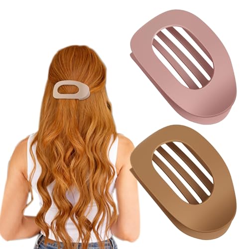 Flache quadratische Klammer, französische Haarspangen, flache Krallenklammern for Frauen, flache Haarspangen, starker Halt, flache Haarspangen for Frauen(2PCS B) von ZDOUXUAN