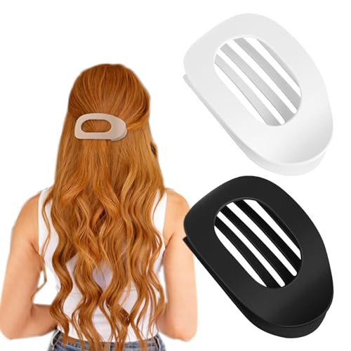 Flache quadratische Klammer, französische Haarspangen, flache Krallenklammern for Frauen, flache Haarspangen, starker Halt, flache Haarspangen for Frauen(2PCS C) von ZDOUXUAN