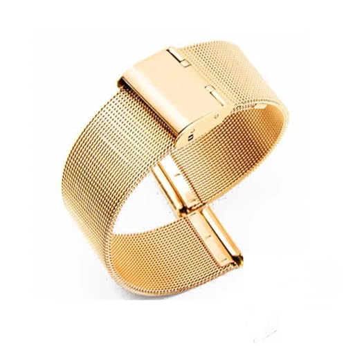 ZDOUXUAN 12-22mm Universal Armband Quick Release Uhr Band Mesh Edelstahl Strap Handgelenk Gürtel(Gold,20mm) von ZDOUXUAN