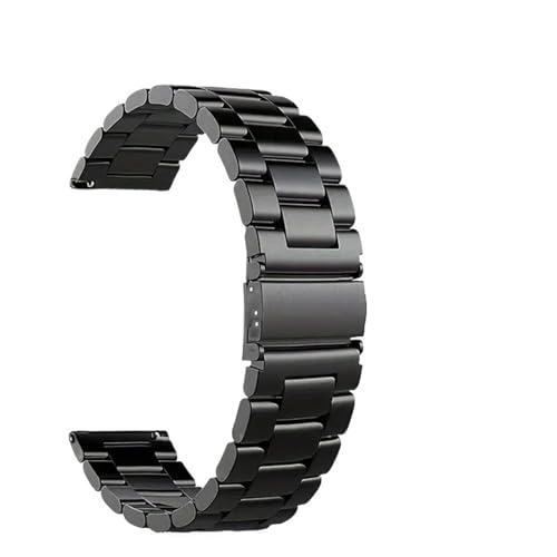 ZDOUXUAN Edelstahlarmband 22mm Metallarmband Band Unisex(Black) von ZDOUXUAN