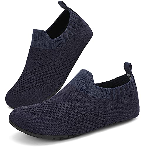 ZDQ Hausschuhe Kinder Rutschfest Pantoffeln Jungen Weich Slipper Baby Leichte Hüttenschuhe Mädchen Haus Pantoletten Kinder Indoor Schuhe Outdoor Blau 24/25 von ZDQ