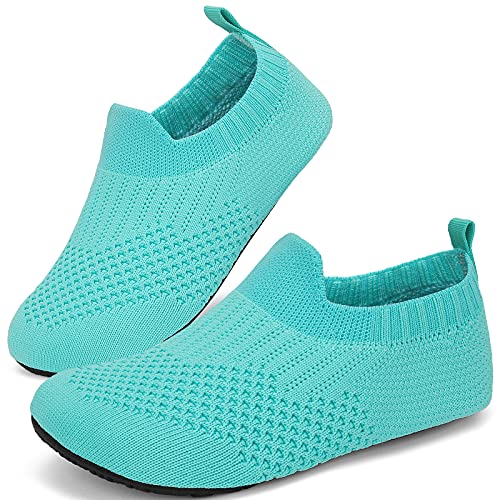 ZDQ Pantoffeln Jungen Lauflernschuhe Baby Hausschuhe Leichte Hüttenschuhe Mädchen Pantoletten Kinder Slipper Outdoor Grün 26/27 von ZDQ