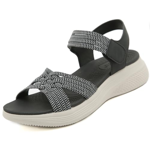 ZDQ Sandalen Damen Sommer Orthopädische Sandalen Leichte Bequeme Schuhe Outdoor Sportsandalen Casual Hausschuhe mit Weiche Fussbett Schwarz 41 ZDQ Sandalen Damen Sommer Orthopädische Sandalen Leichte Bequeme Schuhe Outdoor Sportsandalen Casual Hausschuhe mit Weiche Fussbett Schwarz 41 von ZDQ