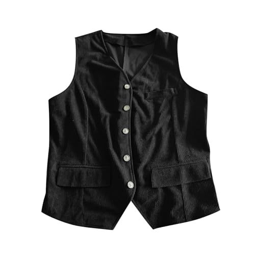 ZDSUHYIW Elegant Cord Anzug Weste Herren Anzugweste Herringbone Business Westen Ärmellose Westen Business Hochzeit Manner Formale Hochzeitsfeier Weste Baumwolle Klassische Einfarbig von ZDSUHYIW