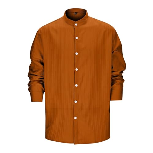 ZDSUHYIW Hemdanzug Herren Zweiteiler Casual Sommer Kurzarm Hemdanzug 3D Digitaldruck Button-Up Revers Hemd Einfarbig 2-teilig Button-Up Stehkragen Hemd Hose Beach Strand Shirt Hose von ZDSUHYIW