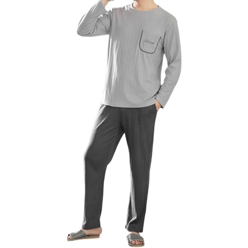 ZDSUHYIW Pyjama Herren Lang Button Down Superweicher Schlafanzug Schlafanzug Lang Pyjama Sets Schlafanzug Lang Pyjama Zweiteiliger Rundhals Schlafanzug Langarm Nachtwäsche Pyjamas ZDSUHYIW Pyjama Herren Lang Button Down Superweicher Schlafanzug Schlafanzug Lang Pyjama Sets Schlafanzug Lang Pyjama Zweiteiliger Rundhals Schlafanzug Langarm Nachtwäsche Pyjamas von ZDSUHYIW