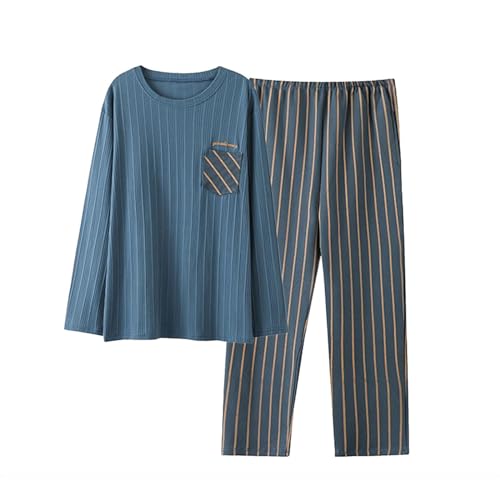 ZDSUHYIW Zweiteiler Set Lang Pyjama Herren Zweiteiliger Rundhals Zweiteiliger Nachtwäsche Hausanzug Langarm Pyjamas Set Essentials Schlafanzug-Set Loungehose Freizeithose ZDSUHYIW Zweiteiler Set Lang Pyjama Herren Zweiteiliger Rundhals Zweiteiliger Nachtwäsche Hausanzug Langarm Pyjamas Set Essentials Schlafanzug-Set Loungehose Freizeithose von ZDSUHYIW