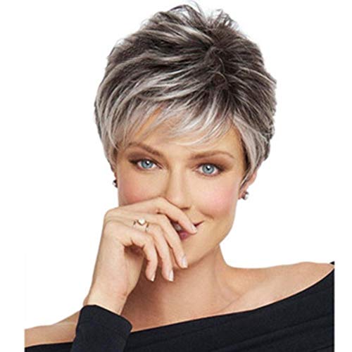 Afrikanisches Grau lockige Haar-Perücken für schwarze Frauen Kurzen Haar Silber verworrene 100% hitzebeständige Faser synthetische Perücke 11 „130G Afrikanisches Grau lockige Haar-Perücken für schwarze Frauen Kurzen Haar Silber verworrene 100% hitzebeständige Faser synthetische Perücke 11 „130G von ZDWIGS