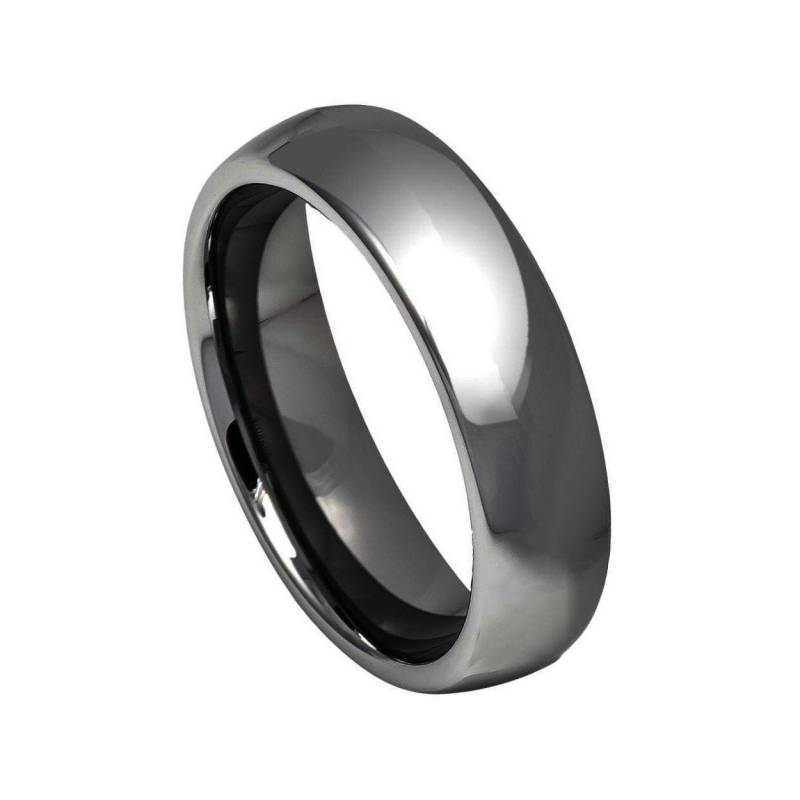 6mm Gunmetal Dome Wolfram Hochzeit Band Grau Ring Jahrestag Carbid Gravur von ZDesignsUSA