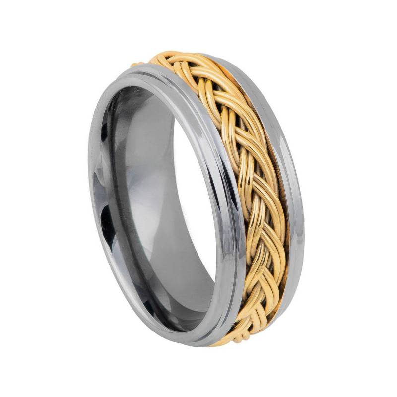 Wolfram Ring Hochzeitsband Braided Gold Personalisierten von ZDesignsUSA