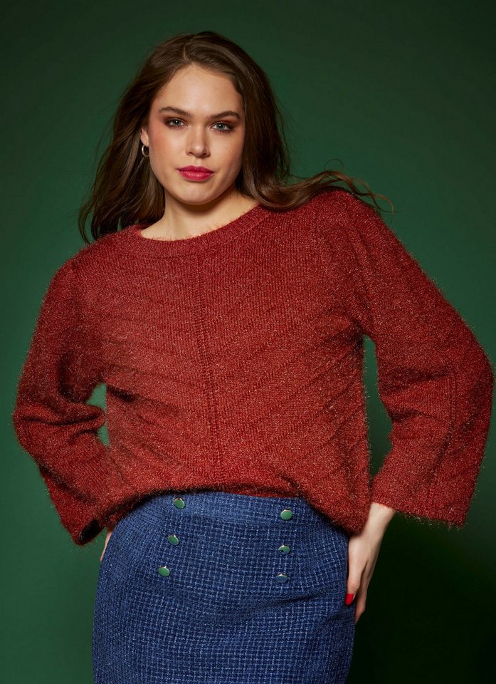 ZE-ZE Nordic Rundhalspullover Pullover Rachel brick red von ZE-ZE Nordic