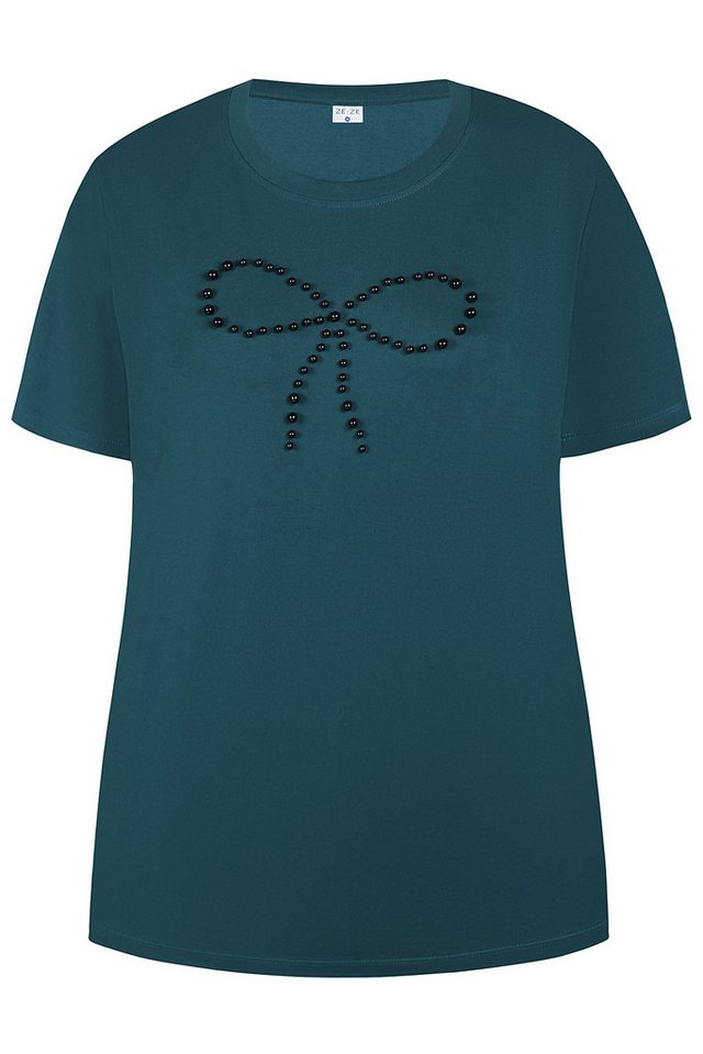 ZE-ZE Nordic T-Shirt Shirt Bethany Perlenschleife Perlenverzierung von ZE-ZE Nordic