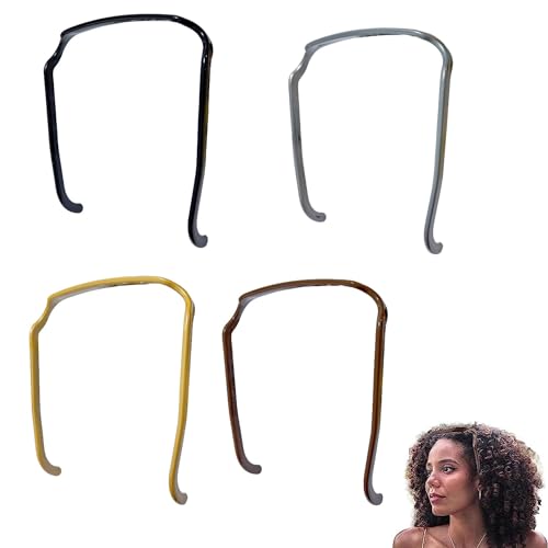 4er-Pack Braune Quadratische Stirnbänder, Modisches Quadratisches Stirnband, Geeignetes Frisuren-Fixierungswerkzeug für Frauen und Mädchen – Hellbraun, Grau, Braun, Schwarz 4er-Pack Braune Quadratische Stirnbänder, Modisches Quadratisches Stirnband, Geeignetes Frisuren-Fixierungswerkzeug für Frauen und Mädchen – Hellbraun, Grau, Braun, Schwarz von ZEACCT
