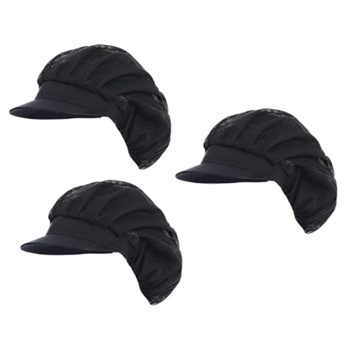 ZEACCT 3 Stück Staubdichte Back-Arbeitskappe, Chef Kellner Cotton Cap, Restaurant-Mitarbeiter-Mütze, Verstellbare Kochkappe, Werkstatt-Arbeitsmütze, für Arbeiter, Hutnetz, Restaurant-Haarservice von ZEACCT