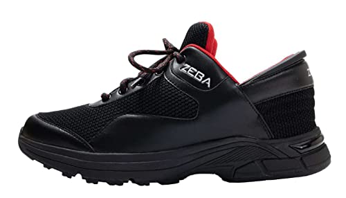 ZEBA Herren Hands Free Slip On Walking Schuhe, Cosmic Black, 44.5 EU von ZEBA