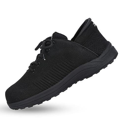 ZEBA Herren Husky Walking Sneakers zum Reinschlüpfen, Schwarz, 8.5 XX-Wide von ZEBA