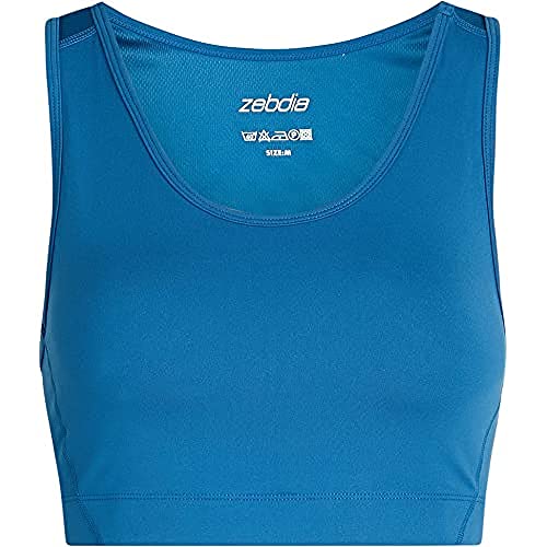 ZEBDIA Damen Zebdia Classic Blue Sports Bra, Blau, L EU von ZEBDIA