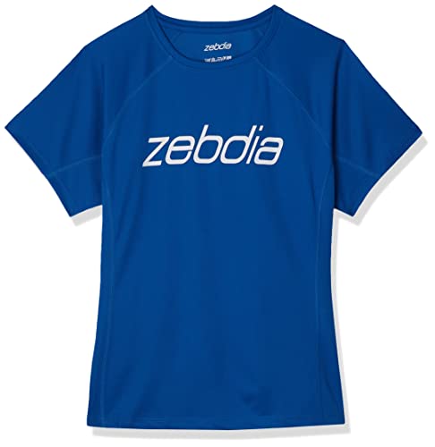 ZEBDIA Damen Zebdia Women Sports T-shirt/Front Print Blue T Shirt, Blau, S EU von ZEBDIA