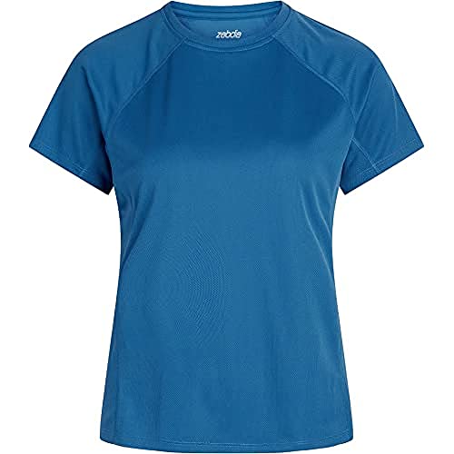 ZEBDIA Damen Zebdia Women Sports T-shirt Blue T Shirt, Blau, XL EU von ZEBDIA
