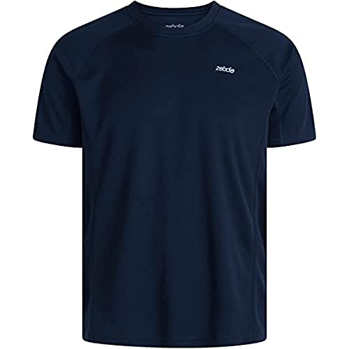 ZEBDIA T-Shirt Herren | Funktionsshirt Herren für Alltägliche Aktivitäten und Sport | Men's Activewear für Komfort und Funktionalität | Atmungsaktiv und Schweißableitend Sportshirt Herren Kurzarm von ZEBDIA