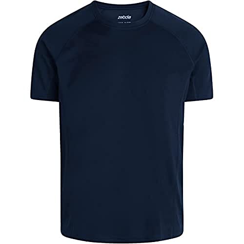 ZEBDIA T-Shirt Herren | Funktionsshirt Herren für Alltägliche Aktivitäten und Sport | Men's Activewear für Komfort und Funktionalität | Atmungsaktiv und Schweißableitend Sportshirt Herren Kurzarm von ZEBDIA