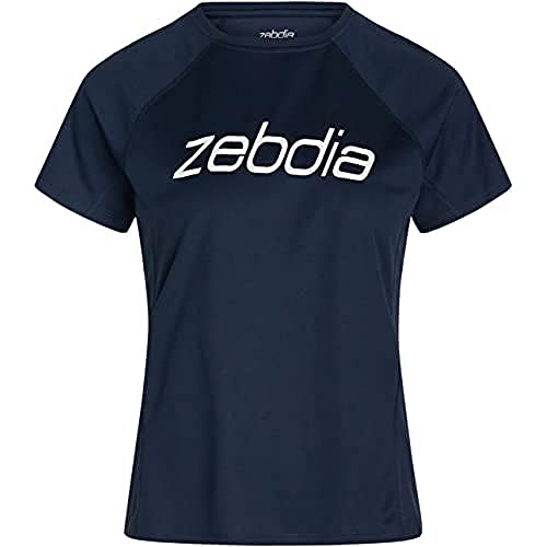 ZEBDIA Women's Women Sports Front Print Navy T-Shirt, XXL von ZEBDIA