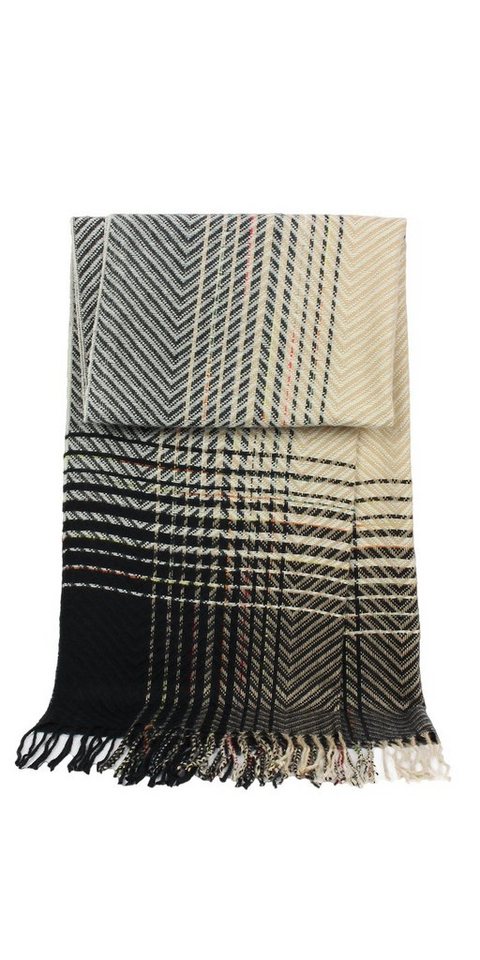 ZEBRO Modeschal Webschal Fischgrät, edle Viskose von ZEBRO