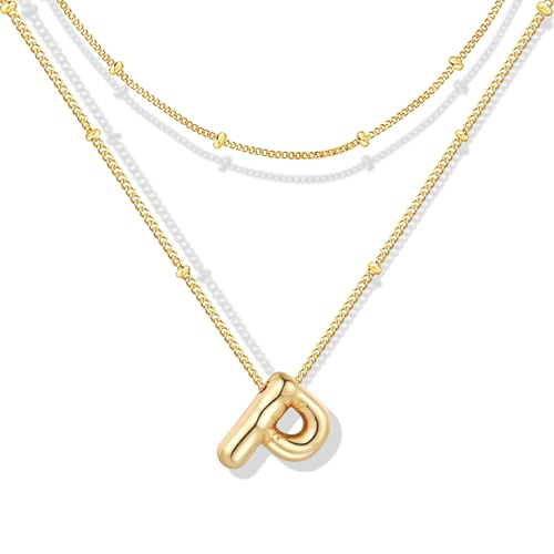 ZECICO Bubble Letter Necklace - Personalized Initial Pendant for Women A-Z ZECICO Bubble Letter Necklace - Personalized Initial Pendant for Women A-Z von ZECICO
