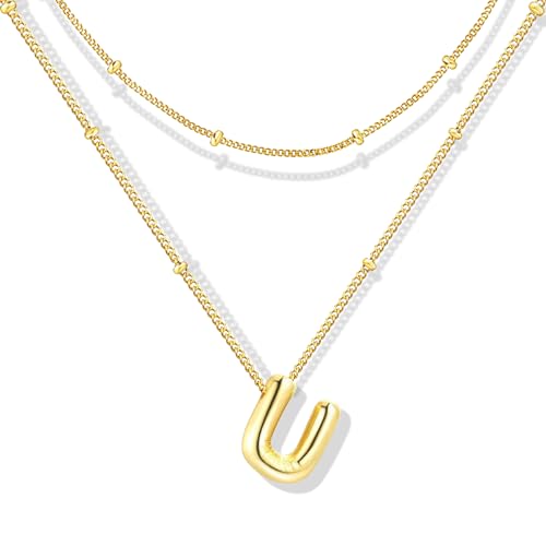 ZECICO Bubble Letter Necklace - Personalized Initial Pendant for Women A-Z ZECICO Bubble Letter Necklace - Personalized Initial Pendant for Women A-Z von ZECICO