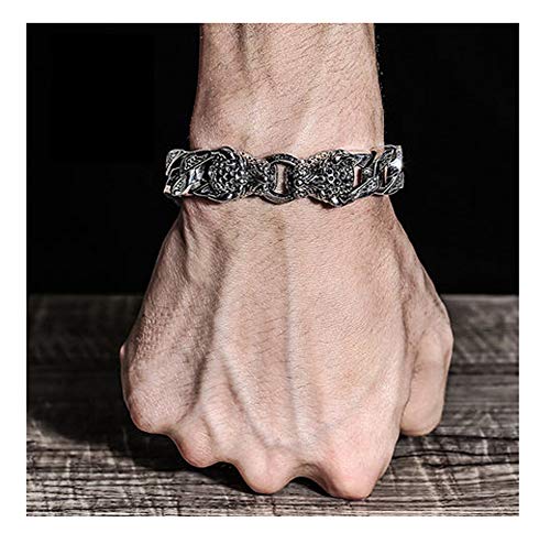ZEDARO S925 Sterling Silber Herren Leopard Handgefertigtes Armband, Chinesischer Stil Domineering Persönlichkeit Trendy Retro Keel Armband, Senden Freund Geburtstagsgeschenk Souvenirs. ZEDARO S925 Sterling Silber Herren Leopard Handgefertigtes Armband, Chinesischer Stil Domineering Persönlichkeit Trendy Retro Keel Armband, Senden Freund Geburtstagsgeschenk Souvenirs. von ZEDARO