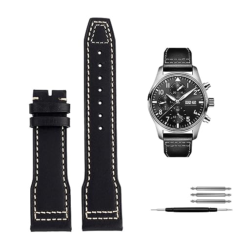 ZEDEVB 20 mm / 21 mm italienisches Echtleder-Armband für IWC Big Pilot Spitfire Uhr, Rindsleder, Schwarz / Braun / Blau, 21 mm, Achat ZEDEVB 20 mm / 21 mm italienisches Echtleder-Armband für IWC Big Pilot Spitfire Uhr, Rindsleder, Schwarz / Braun / Blau, 21 mm, Achat von ZEDEVB