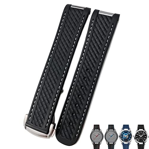 ZEDEVB 20 mm Gummi-Silikon-Uhrenarmband, passend für Omega Seamaster 300 AT150 Aqua Terra ultraleichte 8900 Stahlschnalle, 20 mm, Achat ZEDEVB 20 mm Gummi-Silikon-Uhrenarmband, passend für Omega Seamaster 300 AT150 Aqua Terra ultraleichte 8900 Stahlschnalle, 20 mm, Achat von ZEDEVB