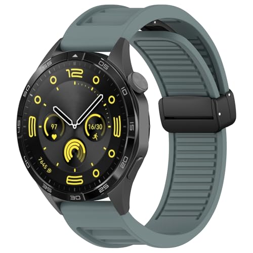 ZEDEVB 22 mm Träger für Huawei GT3 SE/Watch 4pro Silicon Magnetic Schnalle Band für Huawei Uhr GT2 3 4 GT3 Pro 46 -mm -Armband Armbänder(Rock blue,Watch 3 Pro) von ZEDEVB