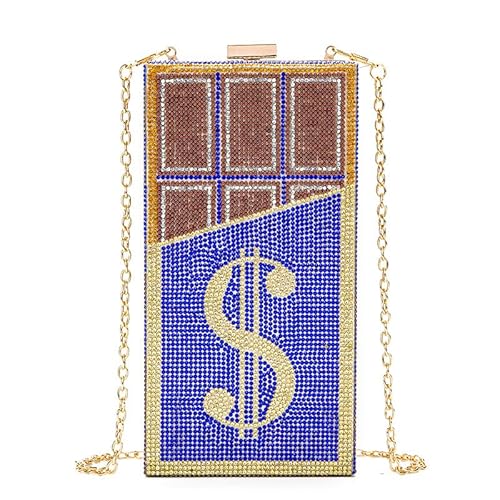 ZEDEVB Acryl-Diamant-Dollar-Tasche für Damen, Clutch, Dollar-Tasche, Handy-Tasche, blau, Einheitsgröße, Böhmisch ZEDEVB Acryl-Diamant-Dollar-Tasche für Damen, Clutch, Dollar-Tasche, Handy-Tasche, blau, Einheitsgröße, Böhmisch von ZEDEVB