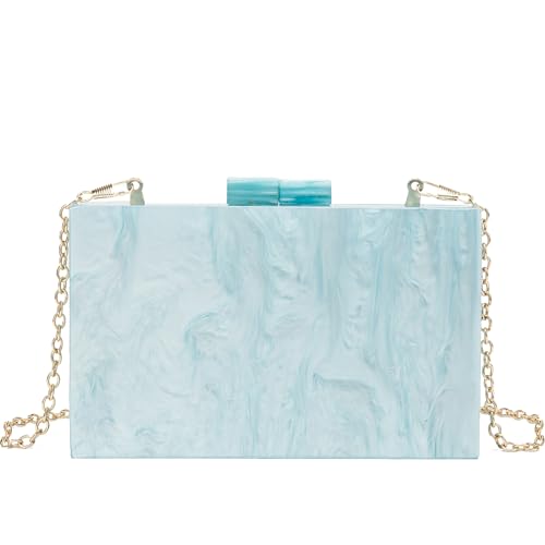ZEDEVB All-Match, Acryl, Pailletten, klein, quadratisch, Party-Clutch, Perlglanz-Blau, Einheitsgröße ZEDEVB All-Match, Acryl, Pailletten, klein, quadratisch, Party-Clutch, Perlglanz-Blau, Einheitsgröße von ZEDEVB
