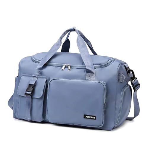 ZEDEVB Damen-Reisetasche, Reisetasche, multifunktional, Outdoor-Sport, Fitnessstudio, Fitness, Wochenender, Handtasche, Übernachtung, Handgepäck, Herrentasche, blau, Einheitsgröße ZEDEVB Damen-Reisetasche, Reisetasche, multifunktional, Outdoor-Sport, Fitnessstudio, Fitness, Wochenender, Handtasche, Übernachtung, Handgepäck, Herrentasche, blau, Einheitsgröße von ZEDEVB