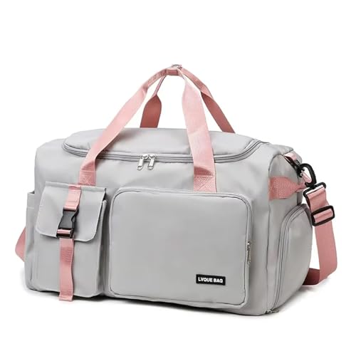 ZEDEVB Damen-Reisetasche, Reisetasche, multifunktional, Outdoor-Sport, Fitnessstudio, Fitness, Wochenender, Handtasche, Übernachtung, Handgepäck, Herrentasche, grau, Einheitsgröße ZEDEVB Damen-Reisetasche, Reisetasche, multifunktional, Outdoor-Sport, Fitnessstudio, Fitness, Wochenender, Handtasche, Übernachtung, Handgepäck, Herrentasche, grau, Einheitsgröße von ZEDEVB