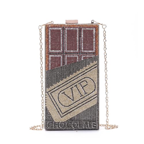 ZEDEVB Diamond VIP Chocolate Clutch Bag Stone Acrylic Bag Phone Bag, Schwarz , Einheitsgröße ZEDEVB Diamond VIP Chocolate Clutch Bag Stone Acrylic Bag Phone Bag, Schwarz , Einheitsgröße von ZEDEVB