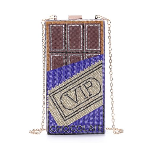 ZEDEVB Diamond VIP Chocolate Clutch Bag Stone Acrylic Bag Phone Bag, blau, Einheitsgröße ZEDEVB Diamond VIP Chocolate Clutch Bag Stone Acrylic Bag Phone Bag, blau, Einheitsgröße von ZEDEVB