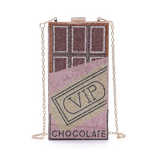 ZEDEVB Diamond VIP Chocolate Clutch Bag Stone Acrylic Bag Phone Bag, rose, Einheitsgröße ZEDEVB Diamond VIP Chocolate Clutch Bag Stone Acrylic Bag Phone Bag, rose, Einheitsgröße von ZEDEVB