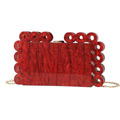 ZEDEVB Fashion Trend Marmor Kreis Abendtasche Damen Crossbody Umhängetasche Handytasche, rot, Einheitsgröße von ZEDEVB