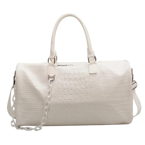 ZEDEVB Fitness Turnbeutel Reise PU Frauen Multifunktionstraining Handtasche Handgepäck Schulter Outdoor Crossbody Große Wochenendtasche Duffel, weiß, Einheitsgröße ZEDEVB Fitness Turnbeutel Reise PU Frauen Multifunktionstraining Handtasche Handgepäck Schulter Outdoor Crossbody Große Wochenendtasche Duffel, weiß, Einheitsgröße von ZEDEVB