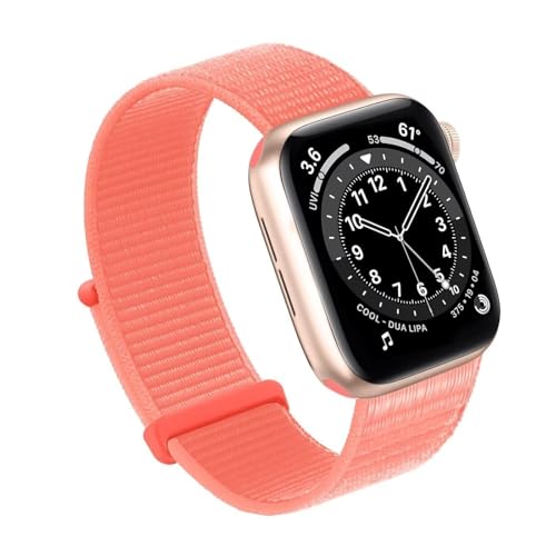 ZEDEVB Für Apple Watch Band 49MM 45MM 44MM 42MM 41MM 40MM 38MM, Frauen Männer Sport Nylon Loop Strap Für IWatch Serie Ultra 8 7 6 5 4 3 2 1 SE(Apricot,38/40/41mm) von ZEDEVB