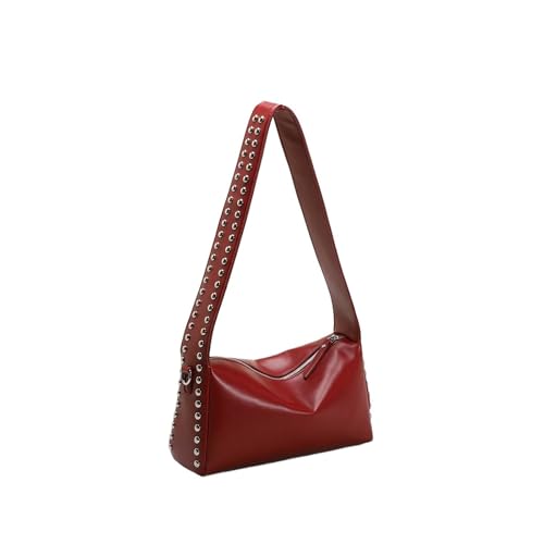 ZEDEVB Modische Nieten-Geldbörse, Schultertasche, Hobo-Tasche, Punk, Damen, Schultertasche, veganes Leder, Designer-Handtaschen, Streetwear, 2, Einheitsgröße ZEDEVB Modische Nieten-Geldbörse, Schultertasche, Hobo-Tasche, Punk, Damen, Schultertasche, veganes Leder, Designer-Handtaschen, Streetwear, 2, Einheitsgröße von ZEDEVB