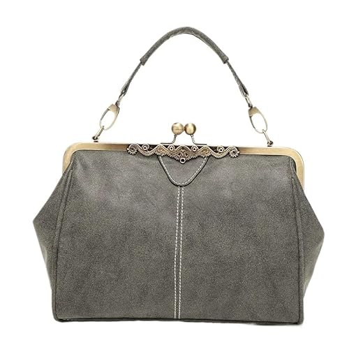 ZEDEVB Modische Retro-Handtasche für Damen, PU-Leder, Kuriertasche, Umhängetasche, hochwertige Damen-Handtasche, grau, Einheitsgröße ZEDEVB Modische Retro-Handtasche für Damen, PU-Leder, Kuriertasche, Umhängetasche, hochwertige Damen-Handtasche, grau, Einheitsgröße von ZEDEVB