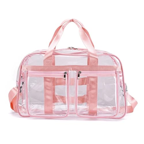 ZEDEVB PVC-Sporttasche, transparent, wasserdicht, Fitness, Yoga, Handtasche, groß, tragbar, Schultertasche, Umhängetasche, transparent, rose, Einheitsgröße ZEDEVB PVC-Sporttasche, transparent, wasserdicht, Fitness, Yoga, Handtasche, groß, tragbar, Schultertasche, Umhängetasche, transparent, rose, Einheitsgröße von ZEDEVB