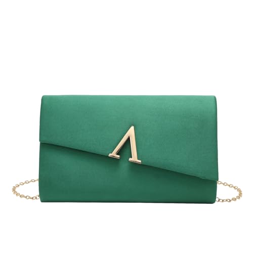 ZEDEVB Schlichte modische Damentasche mit Kette aus Samt, Clutch, Umhängetasche, grün, Einheitsgröße ZEDEVB Schlichte modische Damentasche mit Kette aus Samt, Clutch, Umhängetasche, grün, Einheitsgröße von ZEDEVB