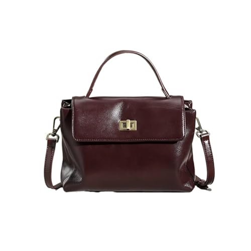 ZEDEVB Schultertasche aus echtem Rindsleder, für Damen, weiches natürliches Rindsleder, modische Umhängetasche, Schultertasche für Damen, coffee, 23-9-17 cm ZEDEVB Schultertasche aus echtem Rindsleder, für Damen, weiches natürliches Rindsleder, modische Umhängetasche, Schultertasche für Damen, coffee, 23-9-17 cm von ZEDEVB